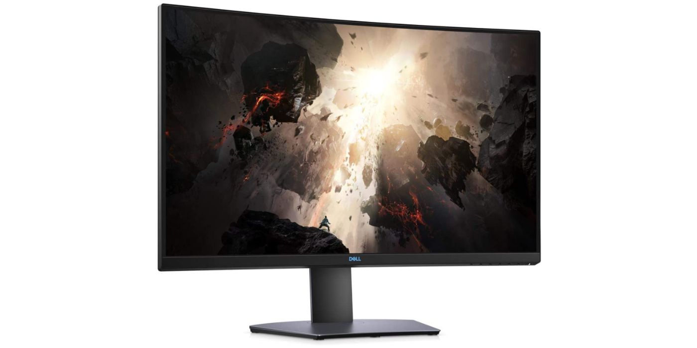 Promotional image of the Dell S3220DFG gaming monitor.