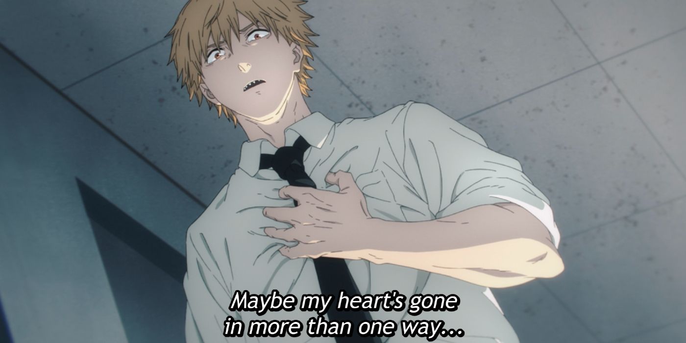 Denji wonders if he lost his heart in more than one way in Chainsaw Man episode 10