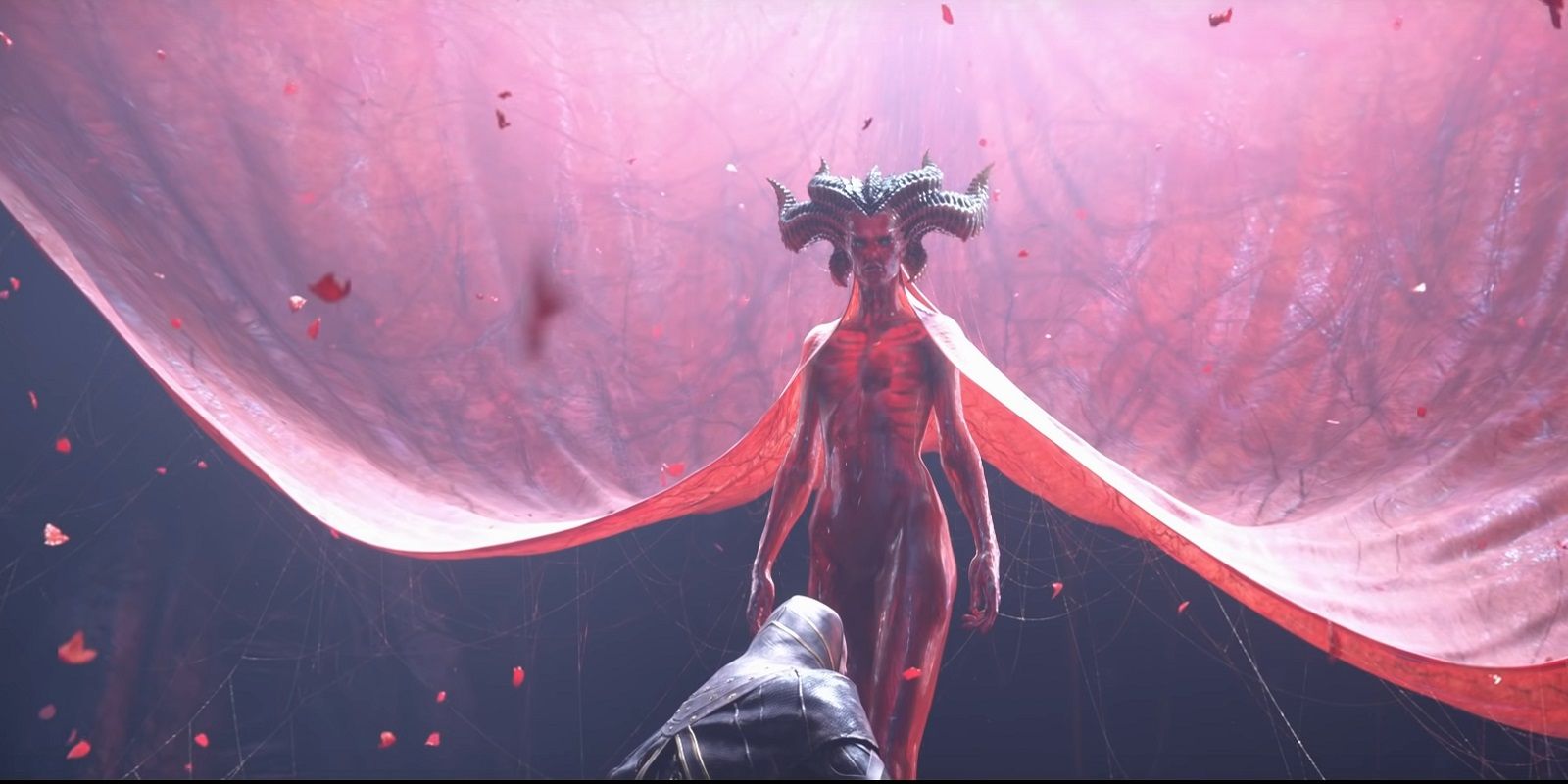 Lilith is summoned from exile in the Diablo 4 announcement cinematic trailer