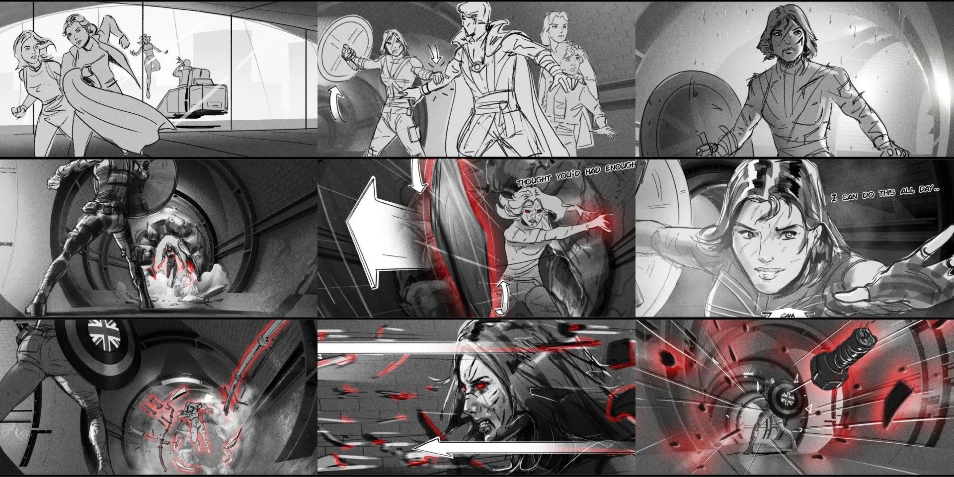 Doctor Strange 2 Captain Carter helpt Hero-storyboards