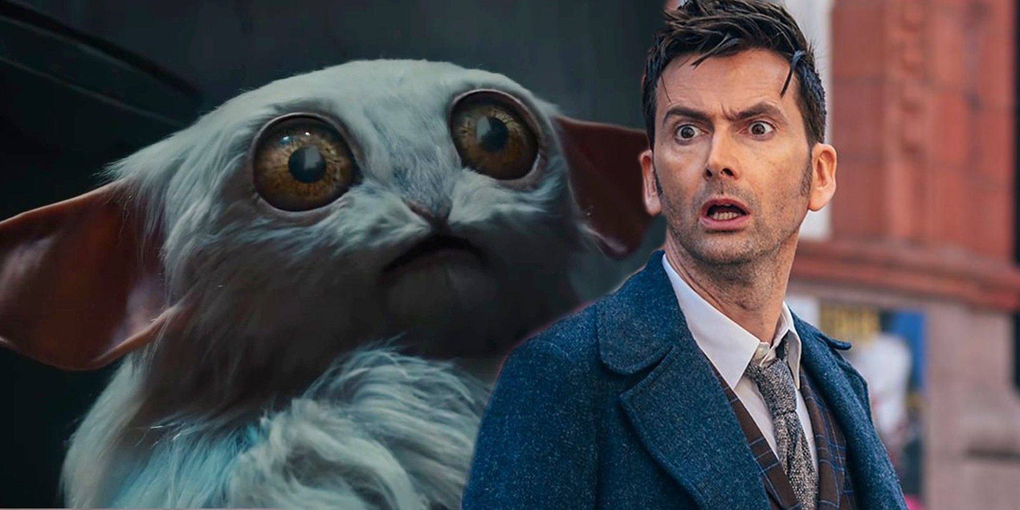 Doctor Who 2023 Beep the Meep and David Tennant as the Fourteenth Doctor