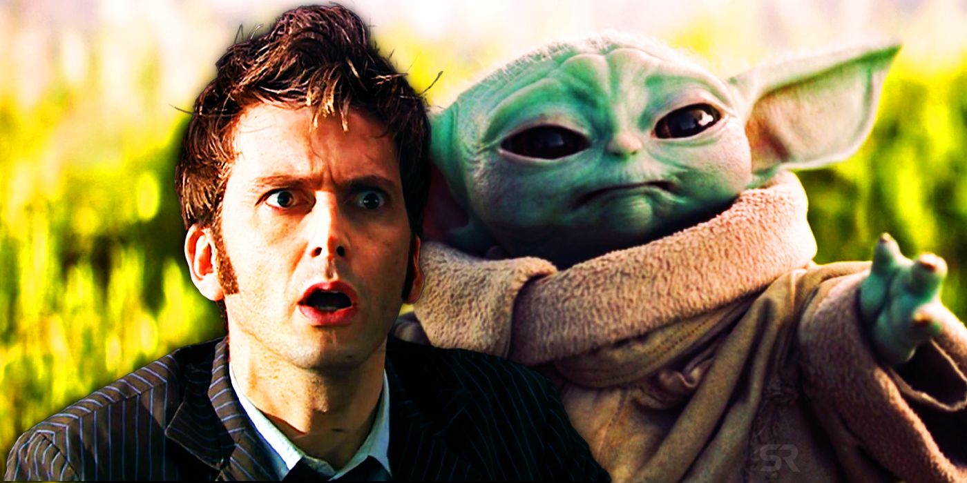 Doctor Who's Dave Tennant and Baby Yoda