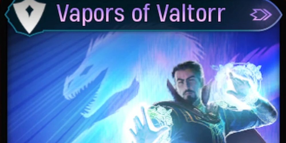 O cartão Vapores de Valtorr do Doutor Estranho é visto em Midnight Suns da Marvel