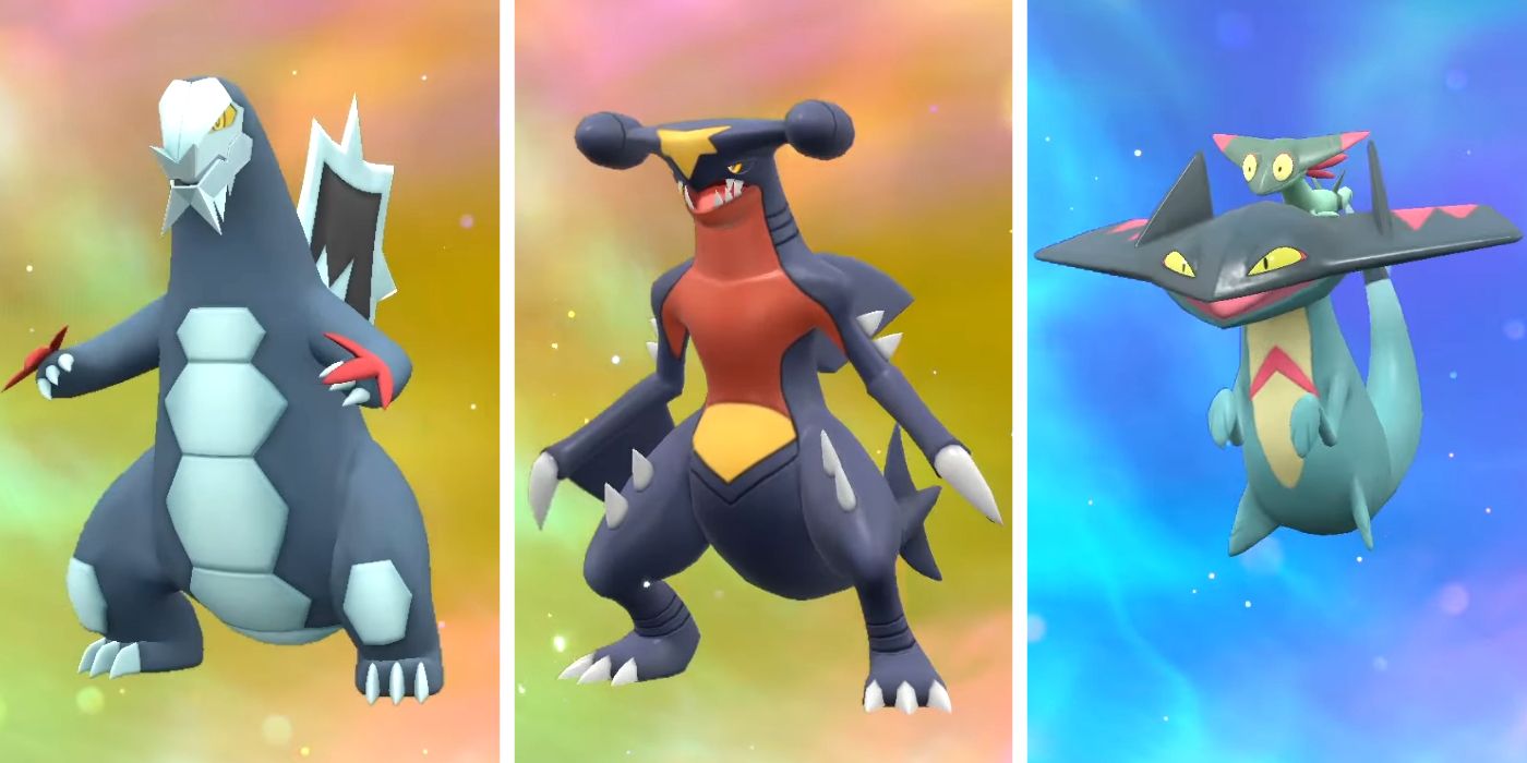 Dragapult Baxcalibur and Garchomp in Pokémon in Scarlet and Violet