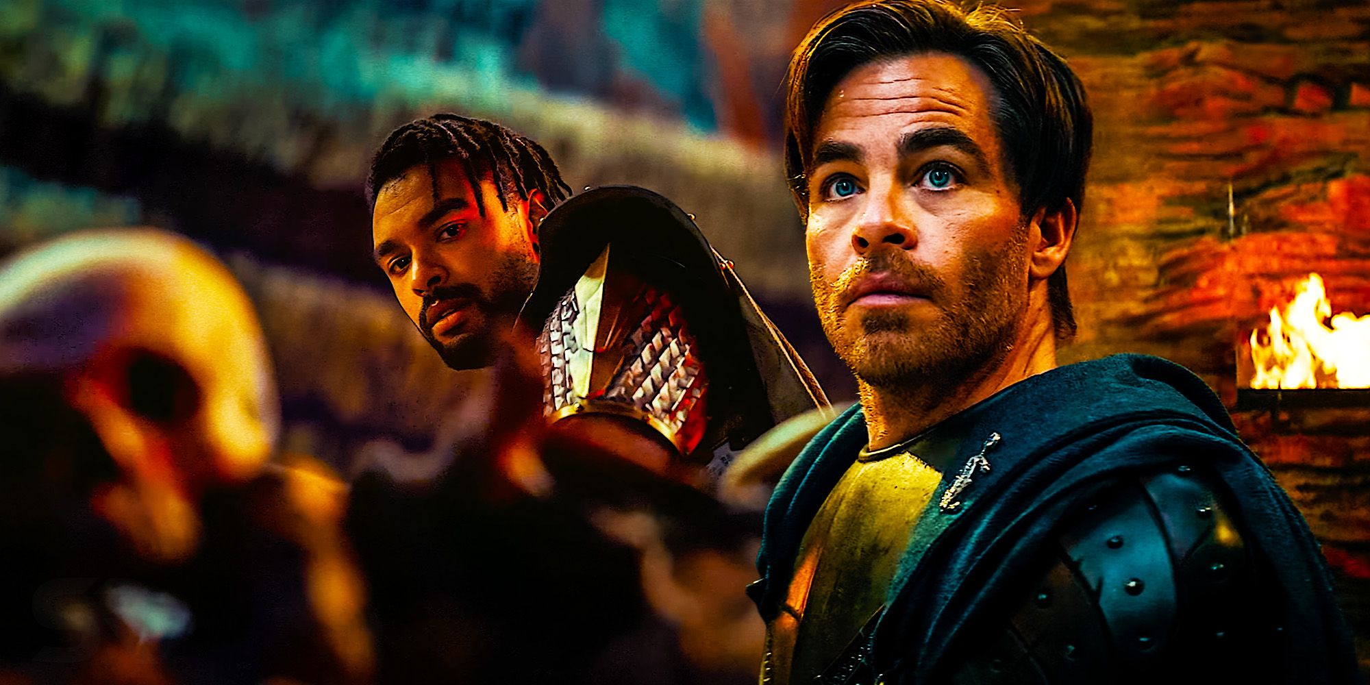 Chris Pine em um still de Dungeons & Dragons: Honor Among Thieves.