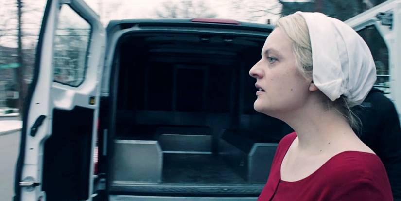 Elizabeth Moss as June Offred in The Handmaid's Tale season 1