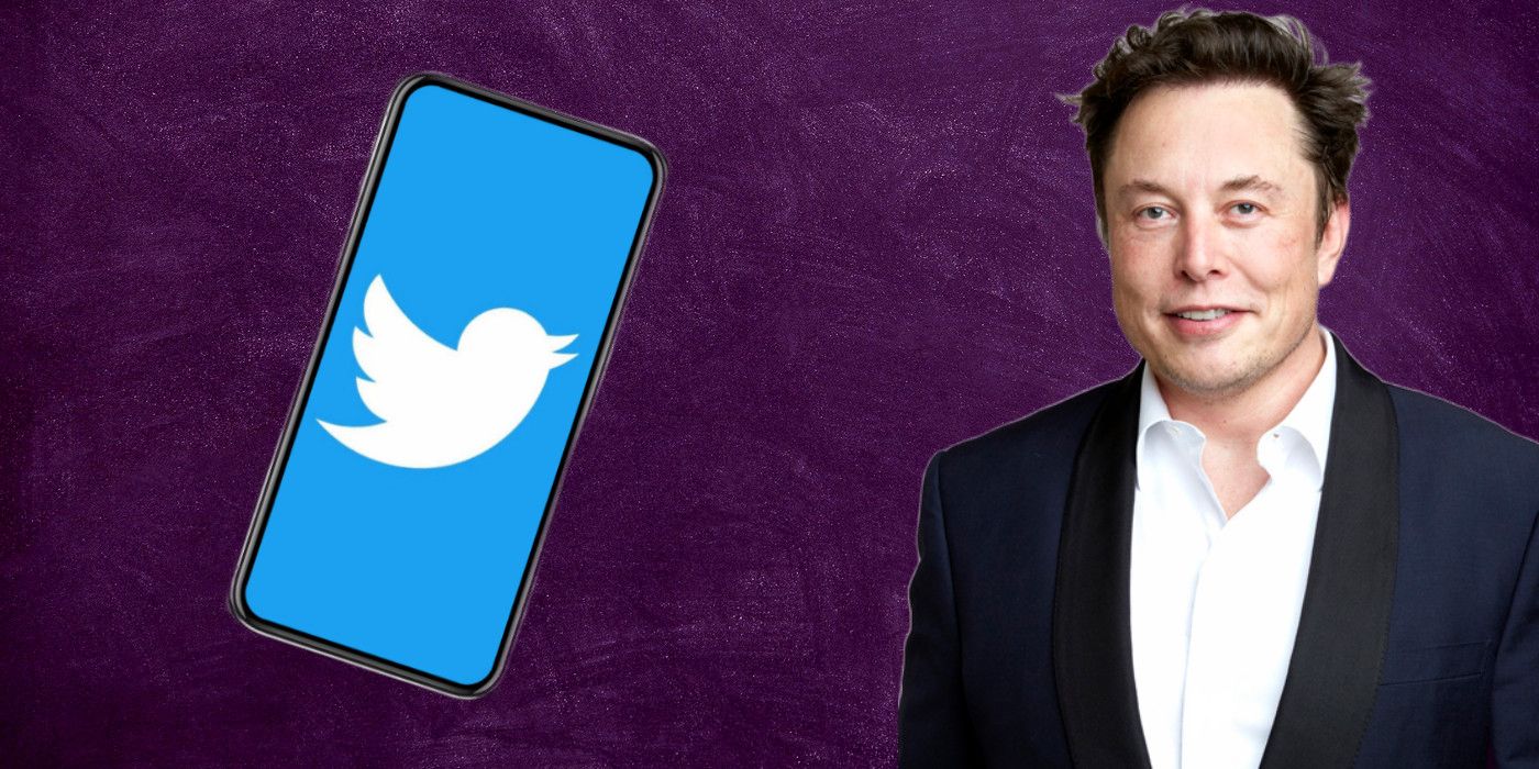 Elon Musk next to Twitter logo on Android phone