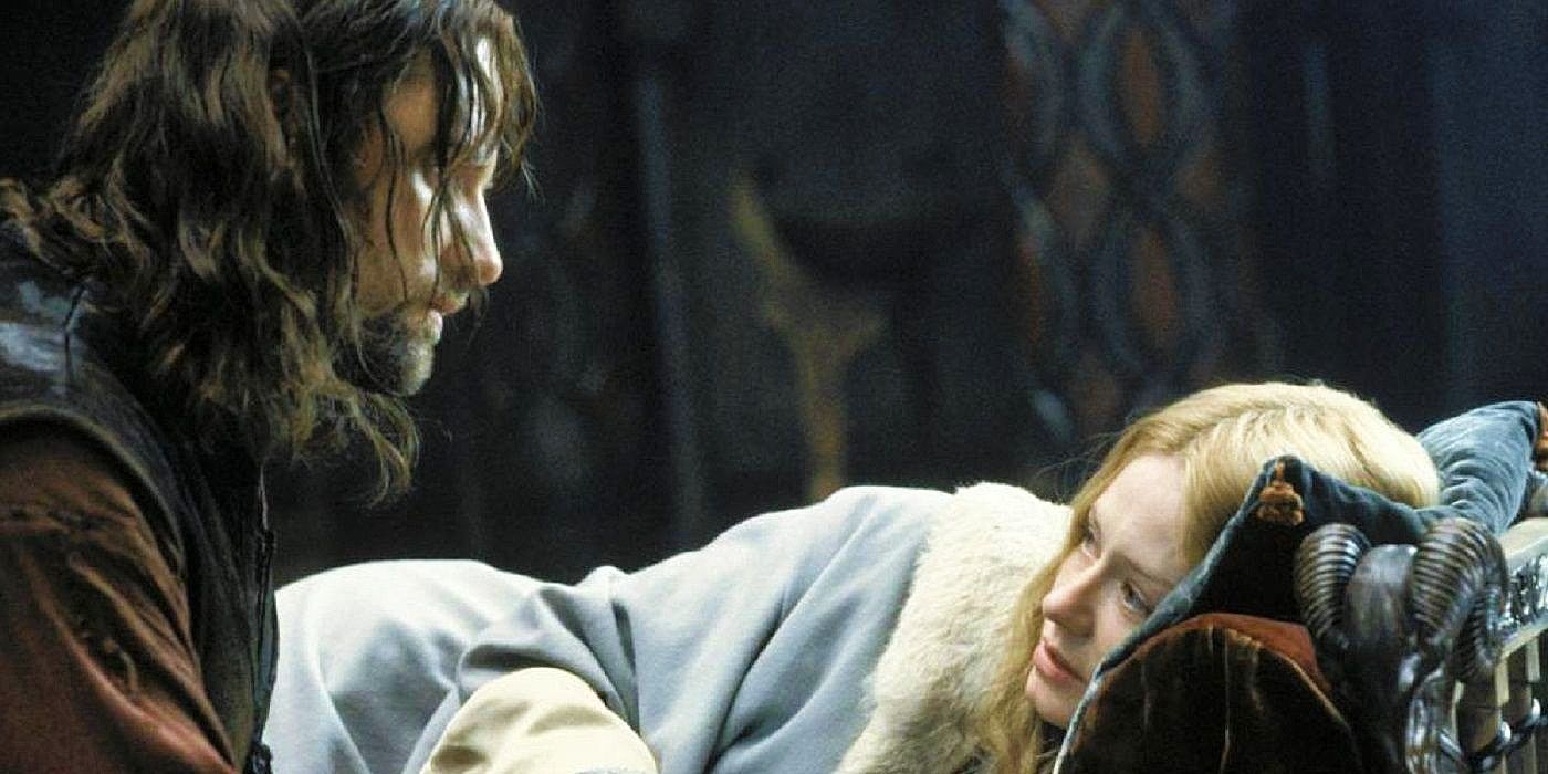 Éowyn e Aragorn em O Senhor dos Anéis: O Retorno do Rei