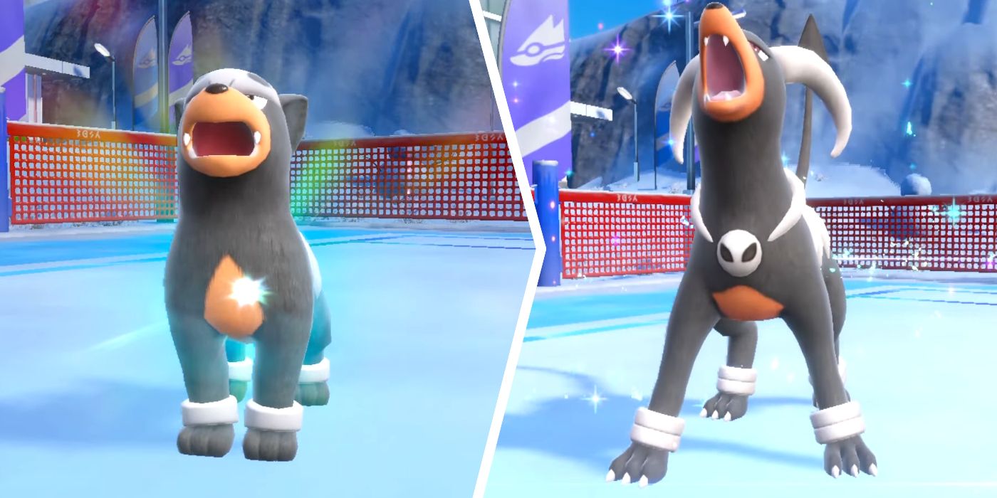 Evolving Houndour into Houndoom in Pokémon Scarlet and Violet