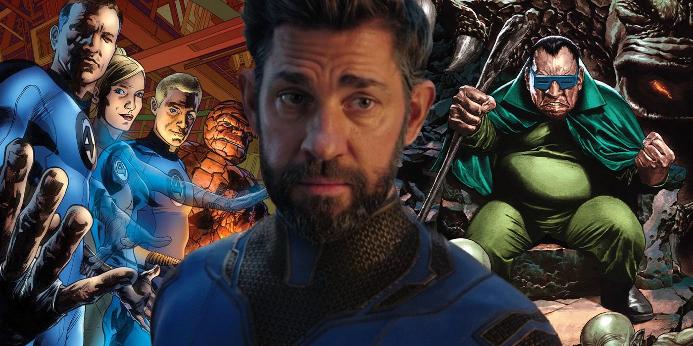 Reed Richards in the MCU and comics art of the Fantastic Four and Mole Man