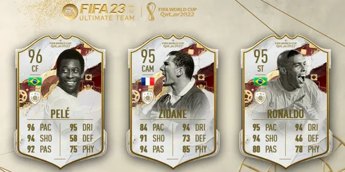FIFA 23 World Cup Icons Featuring Pele, Zidae and Ronaldo
