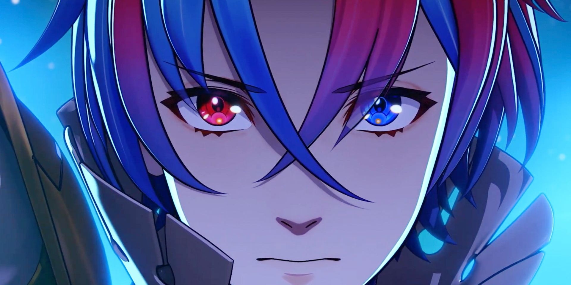 fire emblem engage close up of main character face looking serious