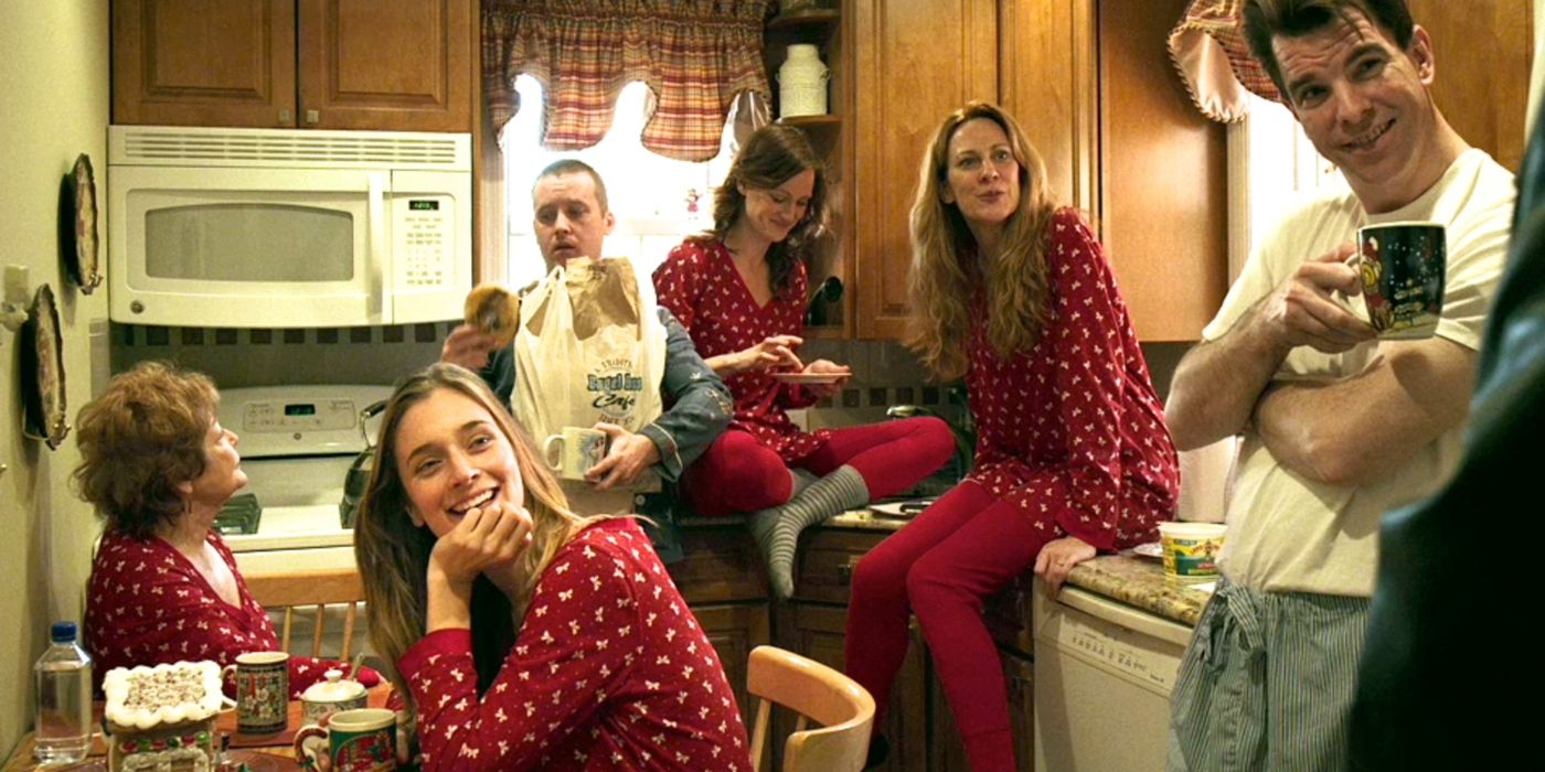 The family gathered in a kitchen in Fitzgerald Family Christmas