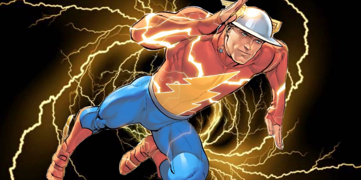 Jay Garrick in front of swirling lightning