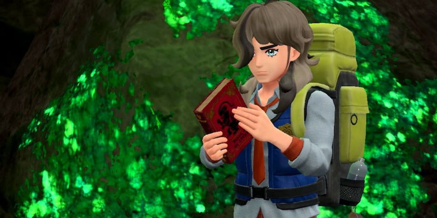 Image of Arven holding a book in Pokemon Scarlet and Violet