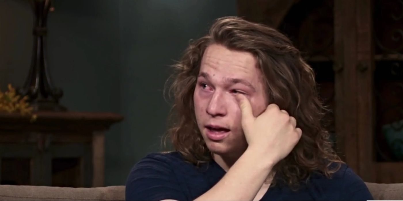 Gabe Brown from Sister Wives crying while talking to cameras