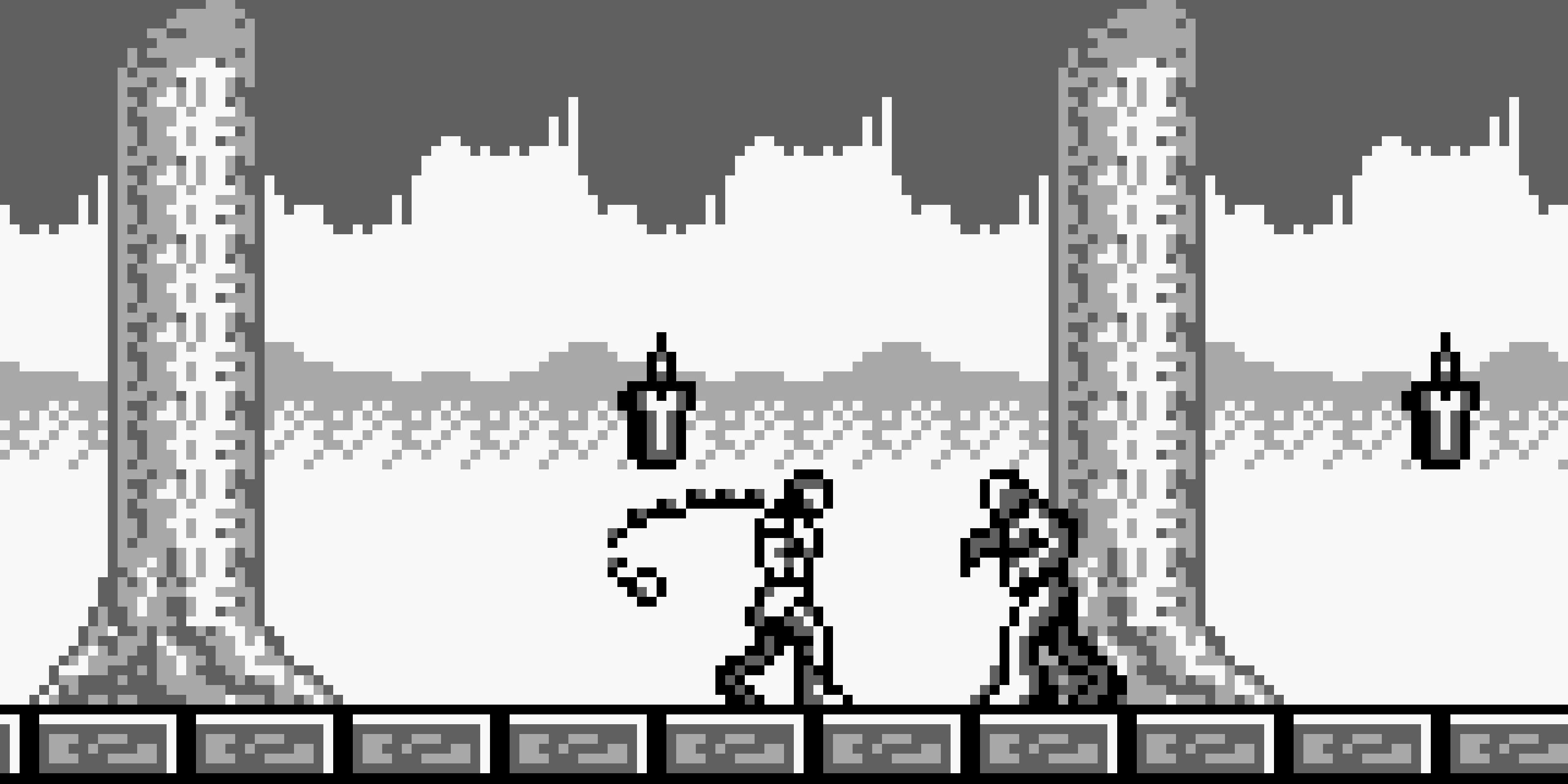 Gameplay from Castlevania The Adventure on Game Boy