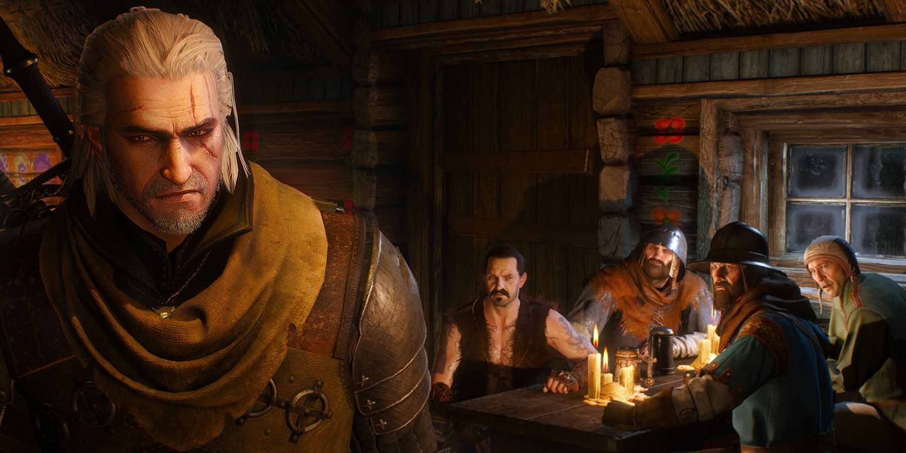 Geralt em uma captura de tela de The Witcher 3 Wild Hunt no PC