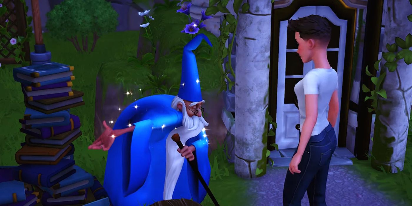 Giving Merlin Blue Furniture During Customers Know Best Quest in Disney Dreamlight Valley