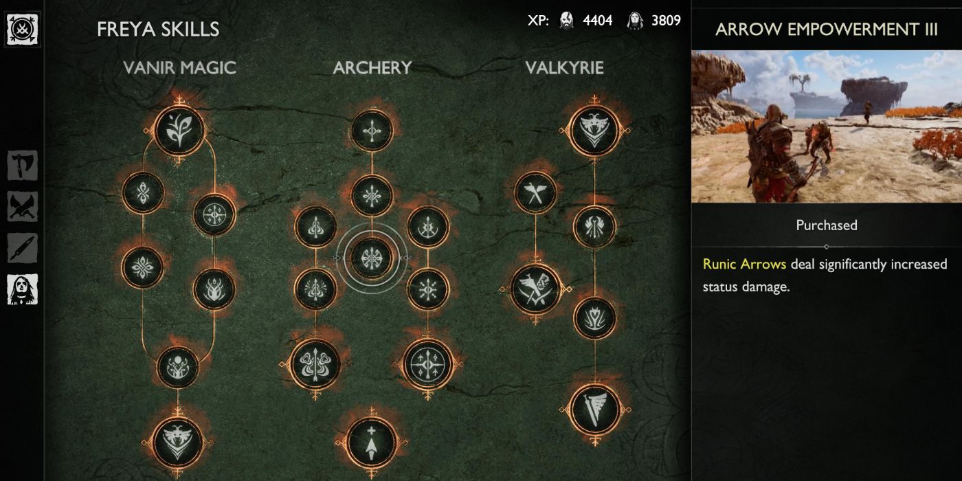 Arrow Empowerment III a Freya skill in god of war ragnarok.