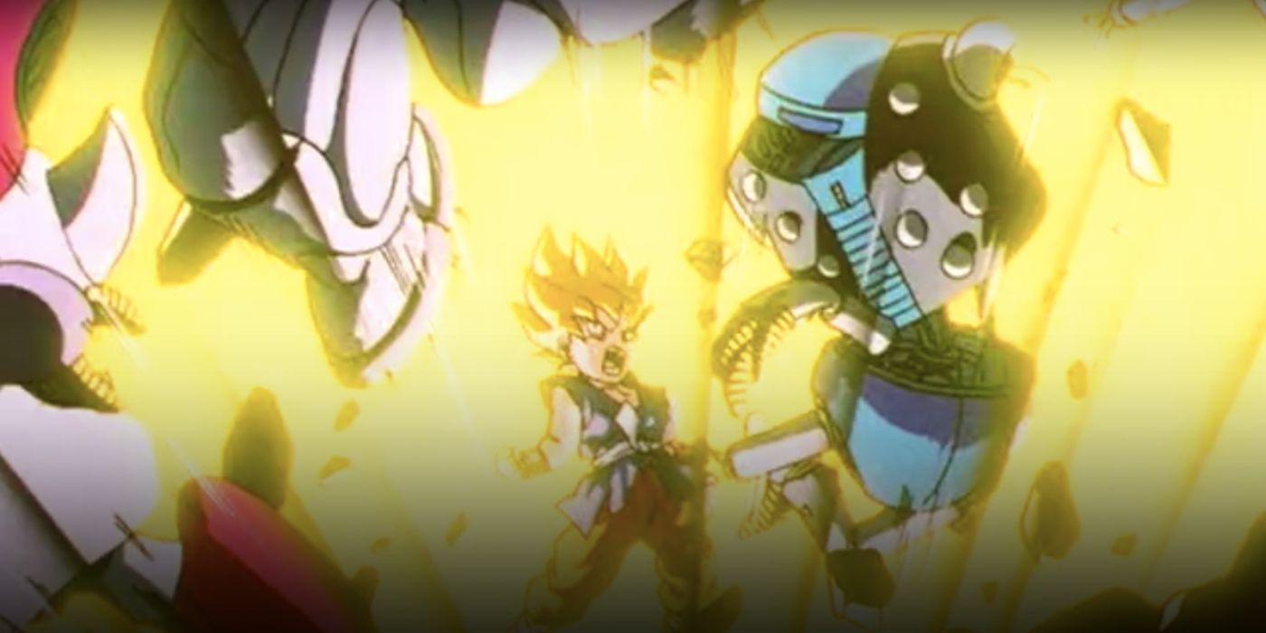 Goku's Super Saiyan destroys the Sigma Force.
