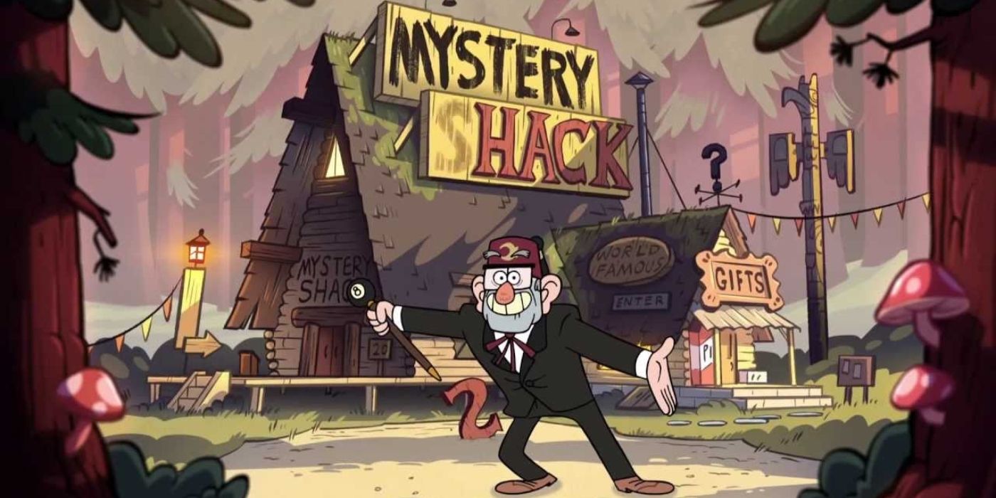 Gravity Falls: Stan introducing the Mystery Shack.