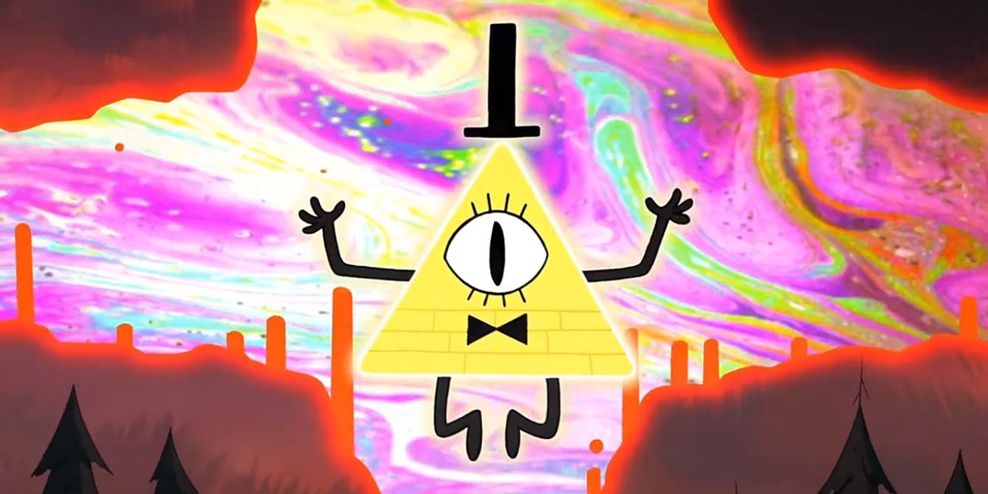 Gravity Falls' Bill Cipher bringing about Weirdmageddon.