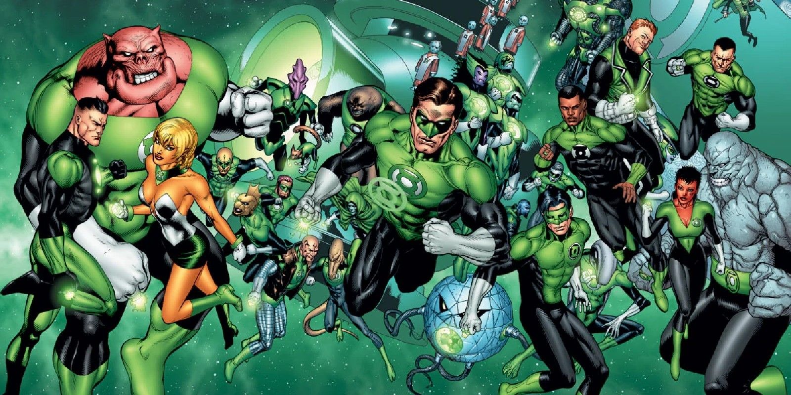 Green Lantern Corps with Hal Jordan at Center