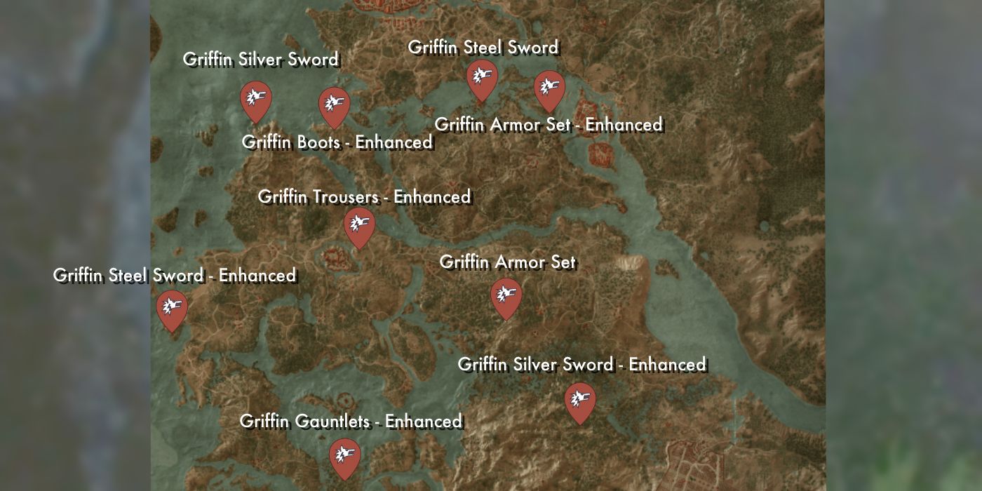 Griffin Weapons and Armor and Enhanced Version Locations in Witcher 3