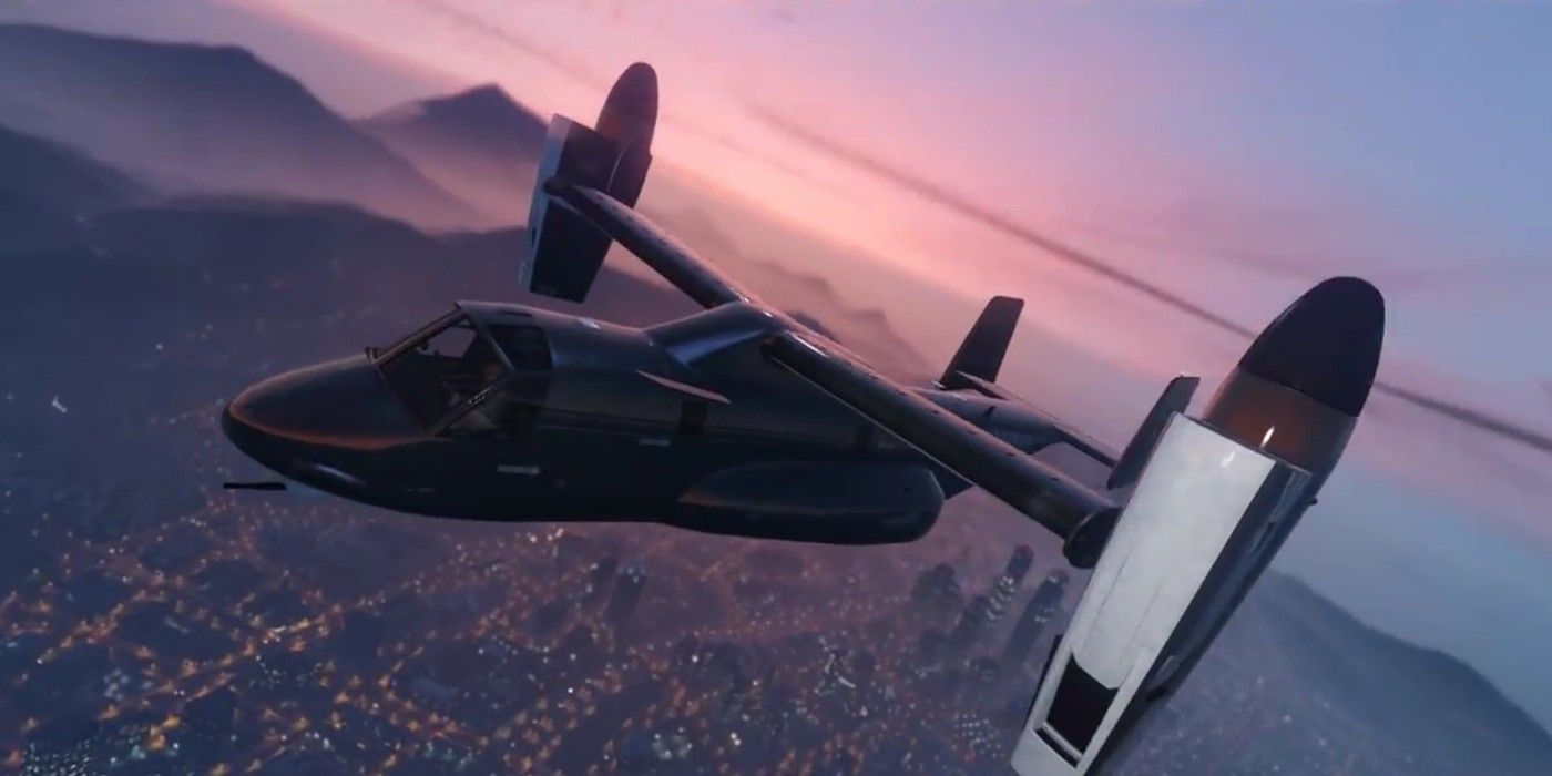 Airship from the trailer for Grand Theft Auto Online's Doomsday Heist