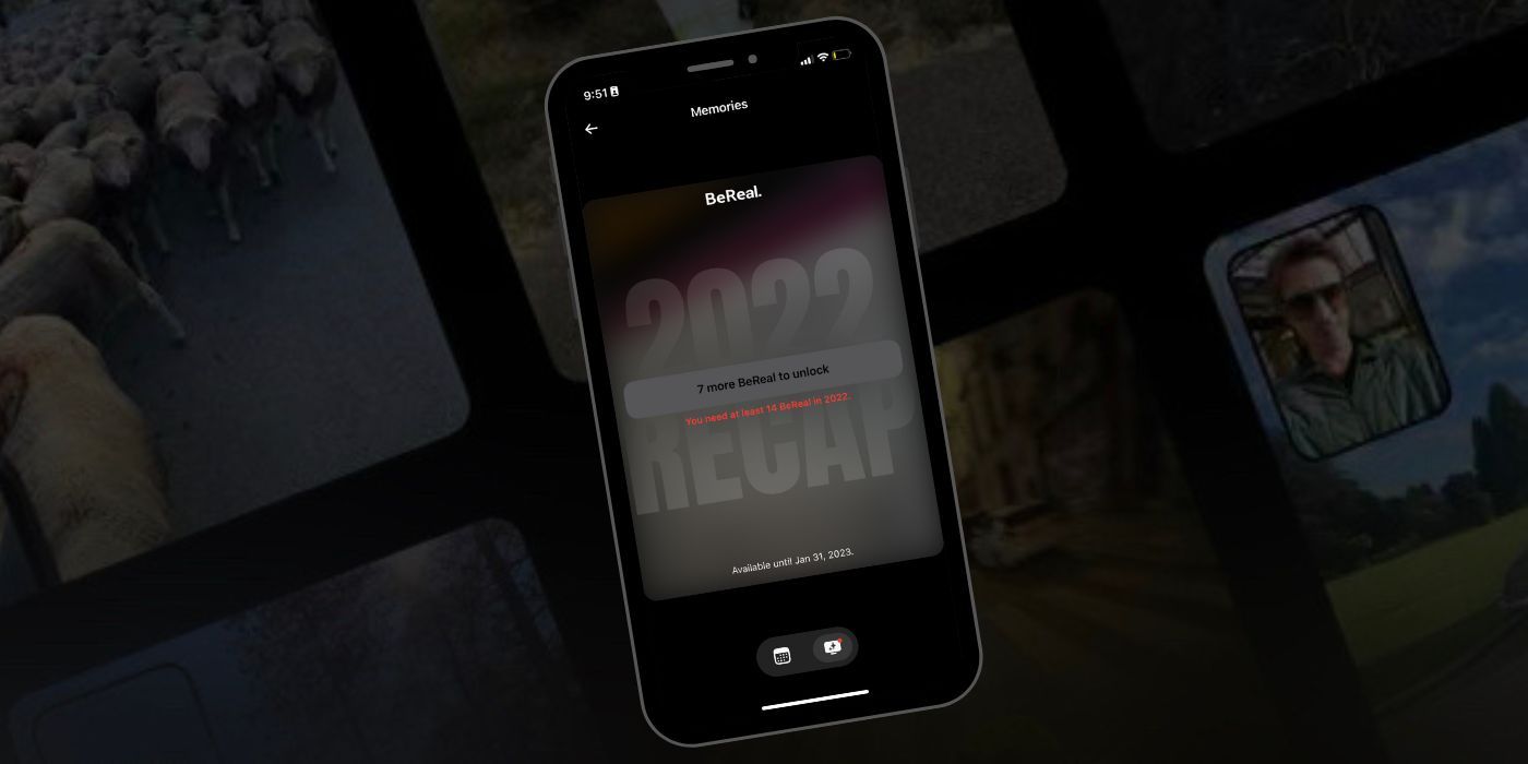 Phone displaying 2022 Recap in app.