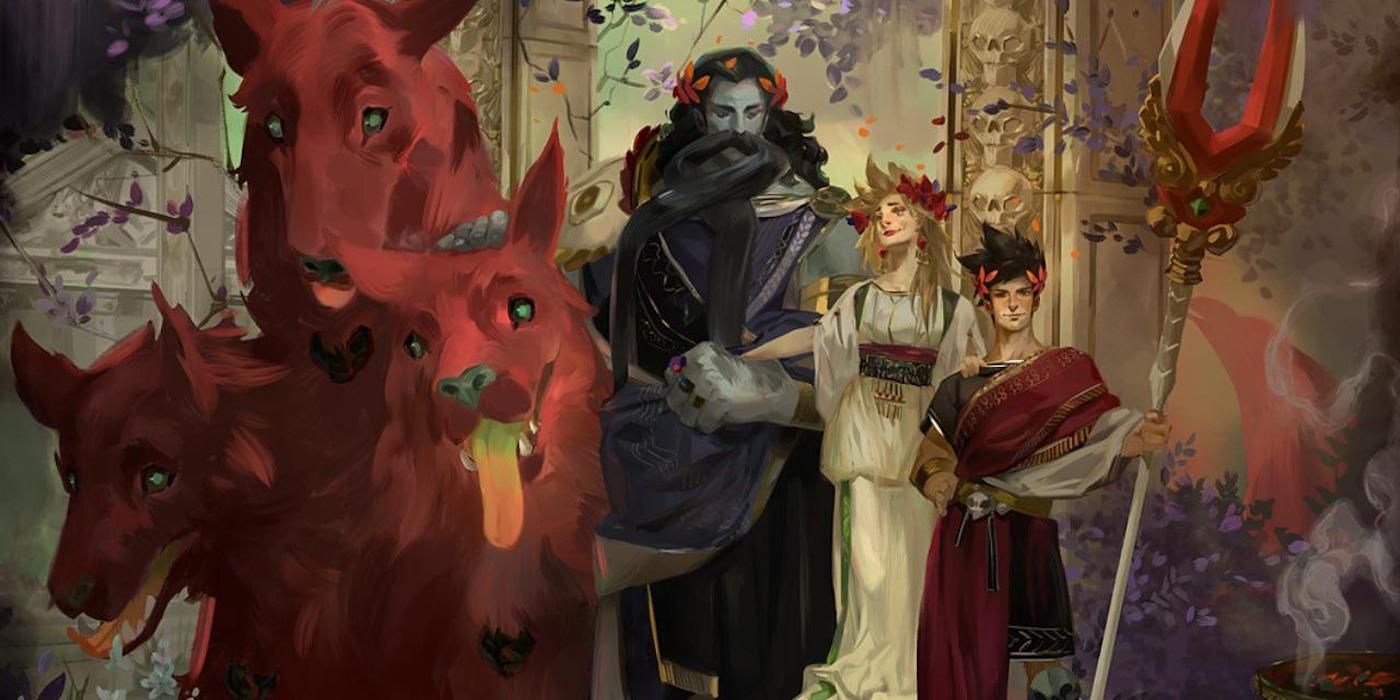 A painting from the end of Hades shows Hades, Persephone, Zagreus and Cerberus reunited as a family