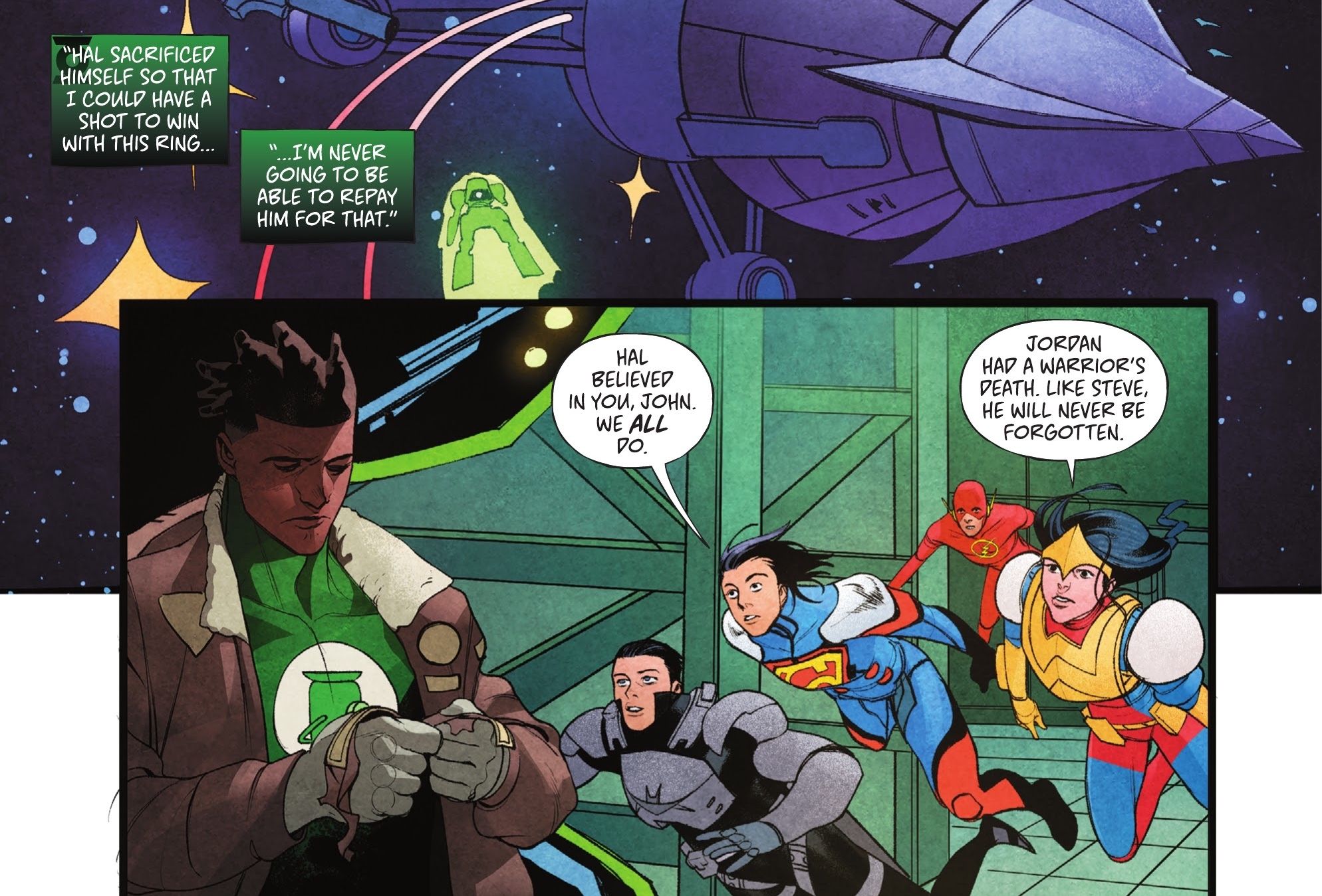 Hal Jordan's Green Lantern Sacrifice in DC Mech #5