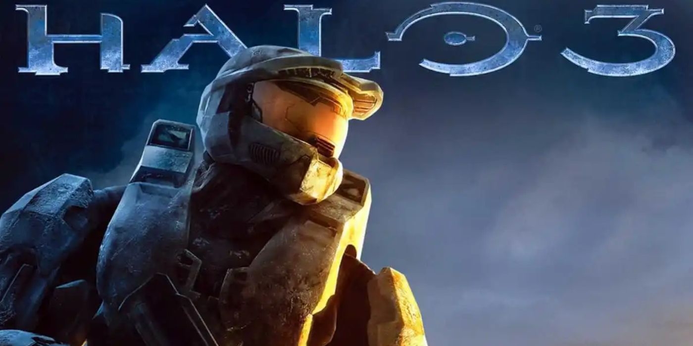 Halo 3 promotional art showing the Master Chief in his Spartan armor.
