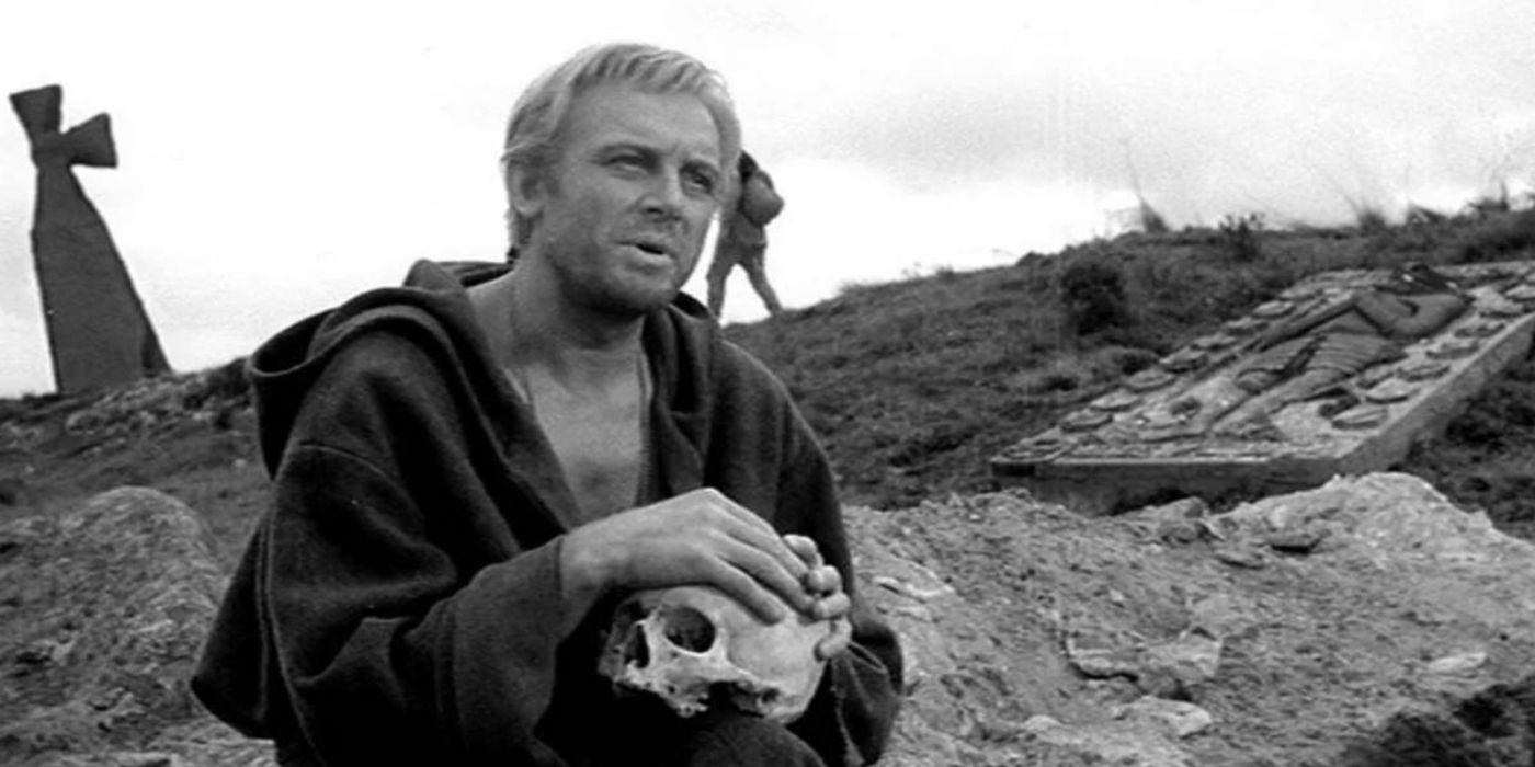 Hamlet segurando uma caveira em 1964 Hamlet