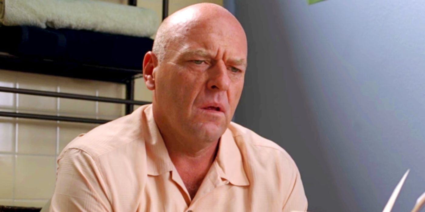 Dean Norris coming to a realization as Hank on Breaking Bad.