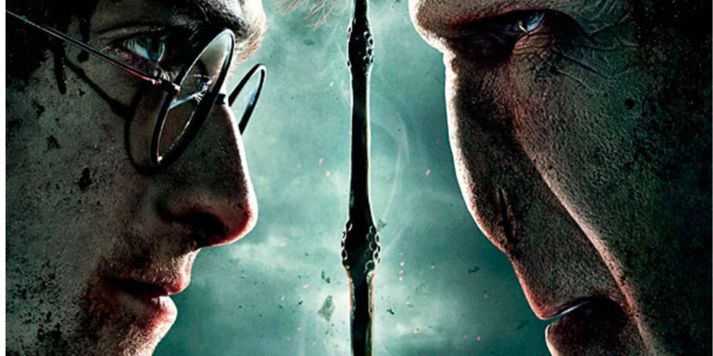 Harry Potter and Voldemort Final Face-Off With The Elder Wand In The Ending Of The Deathly Hallows Part 2 