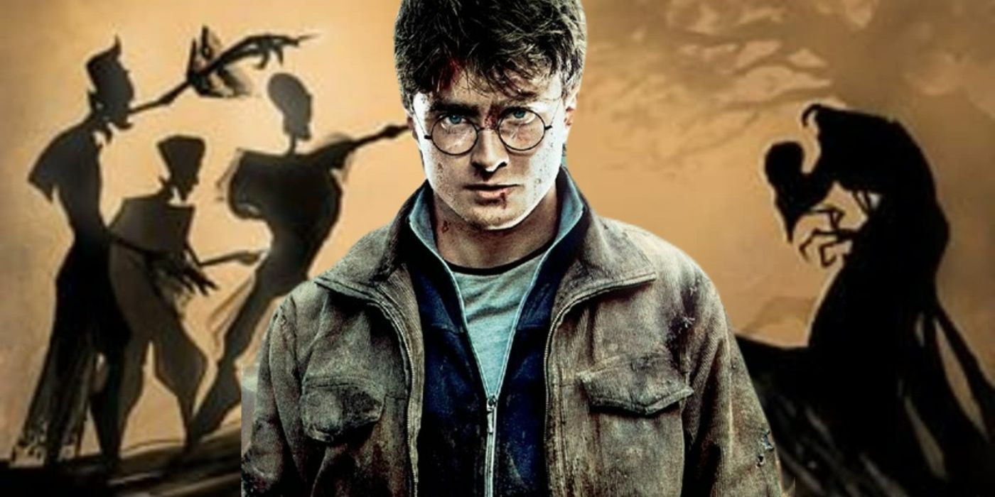 Harry Potter and animation of the Deadly Hallows.