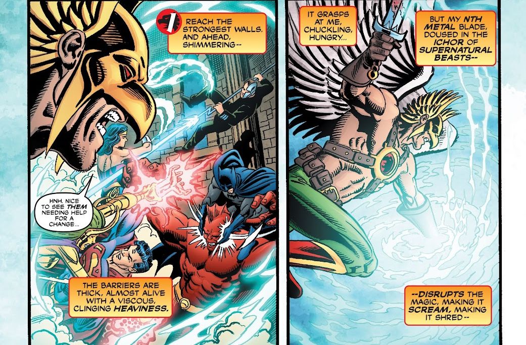 Hawkmans Nth Metal Saves Superman