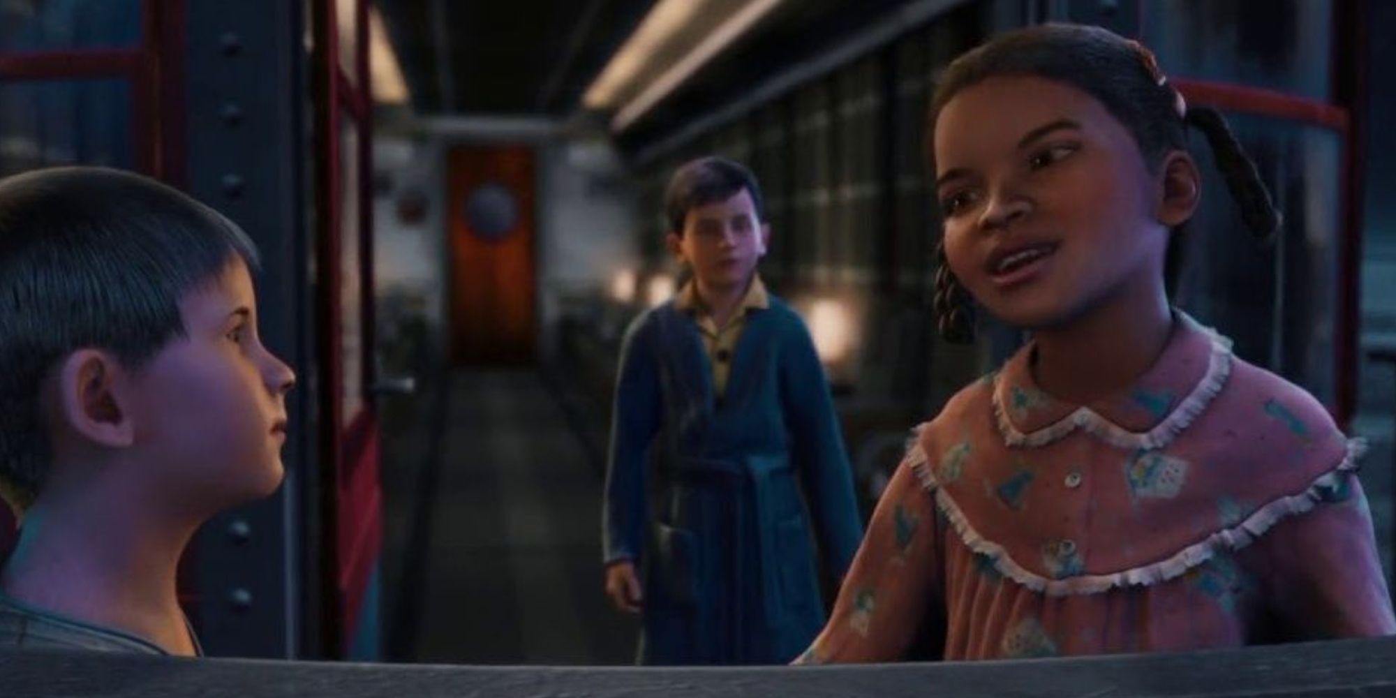Hero Girl and Billy singing in The Polar Express