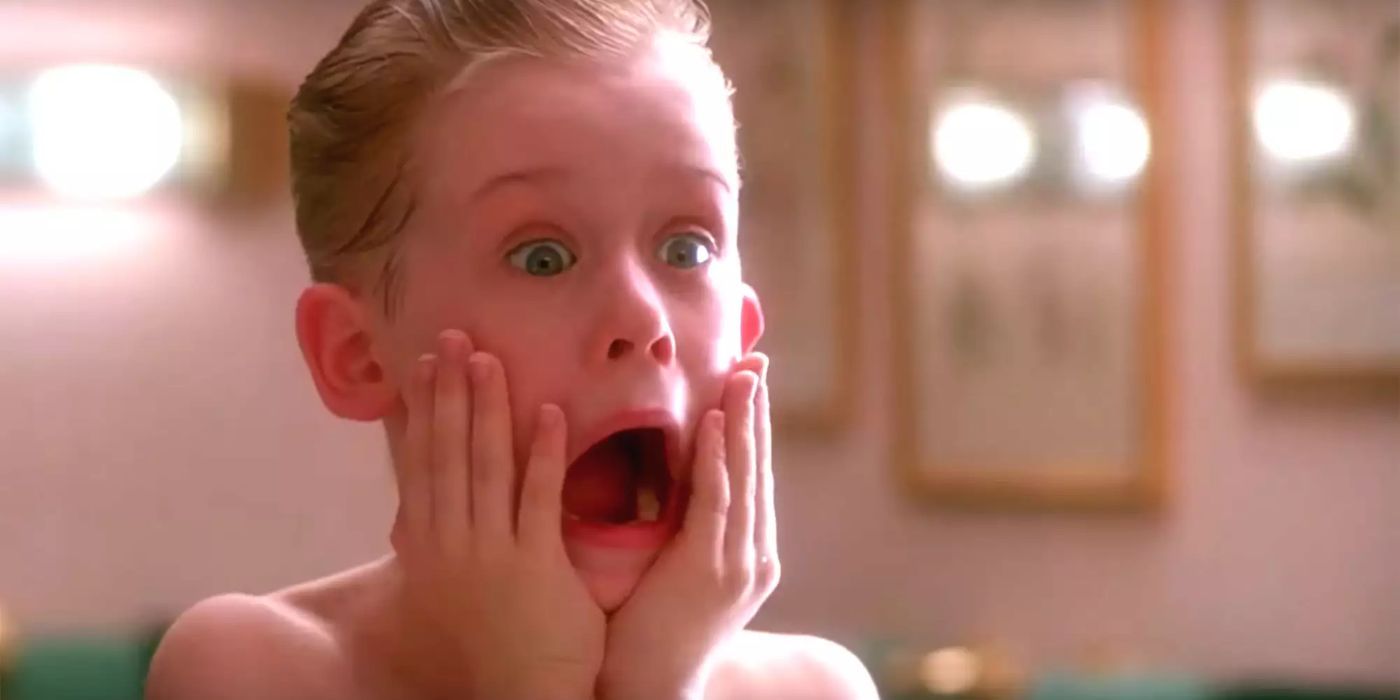 Kevin McCallister gritando em Home Alone. 