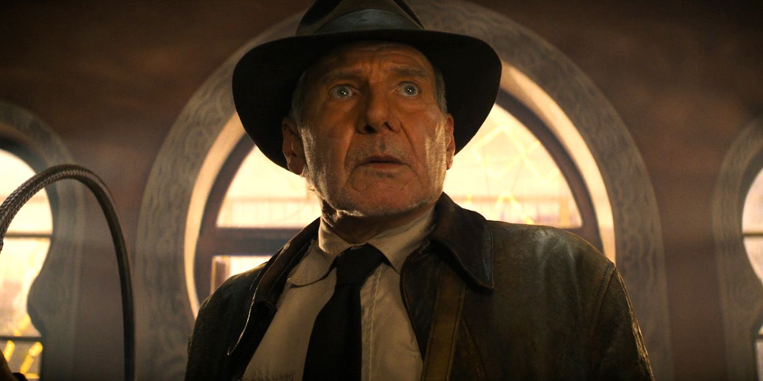 Harrison Ford as Indiana Jones with whip in Indiana Jones and the Dial of Destiny