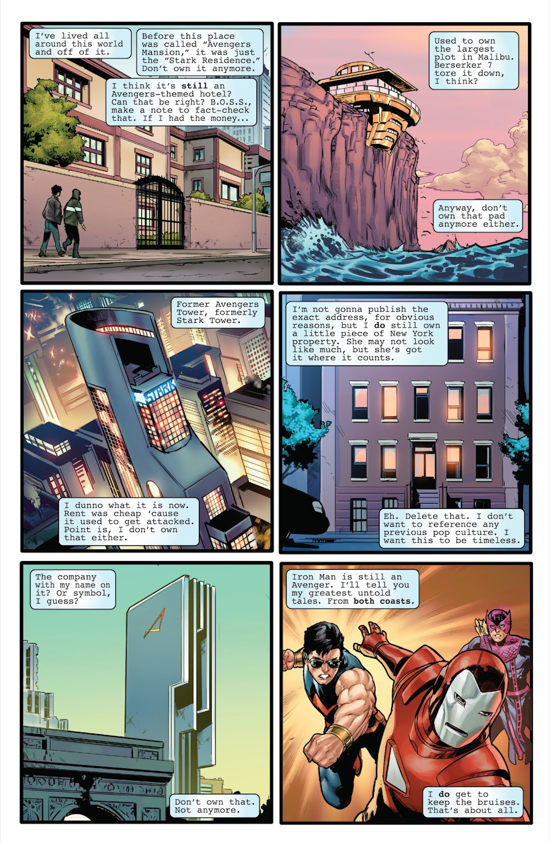 Iron Man explica sus casas en los cómics de Marvel