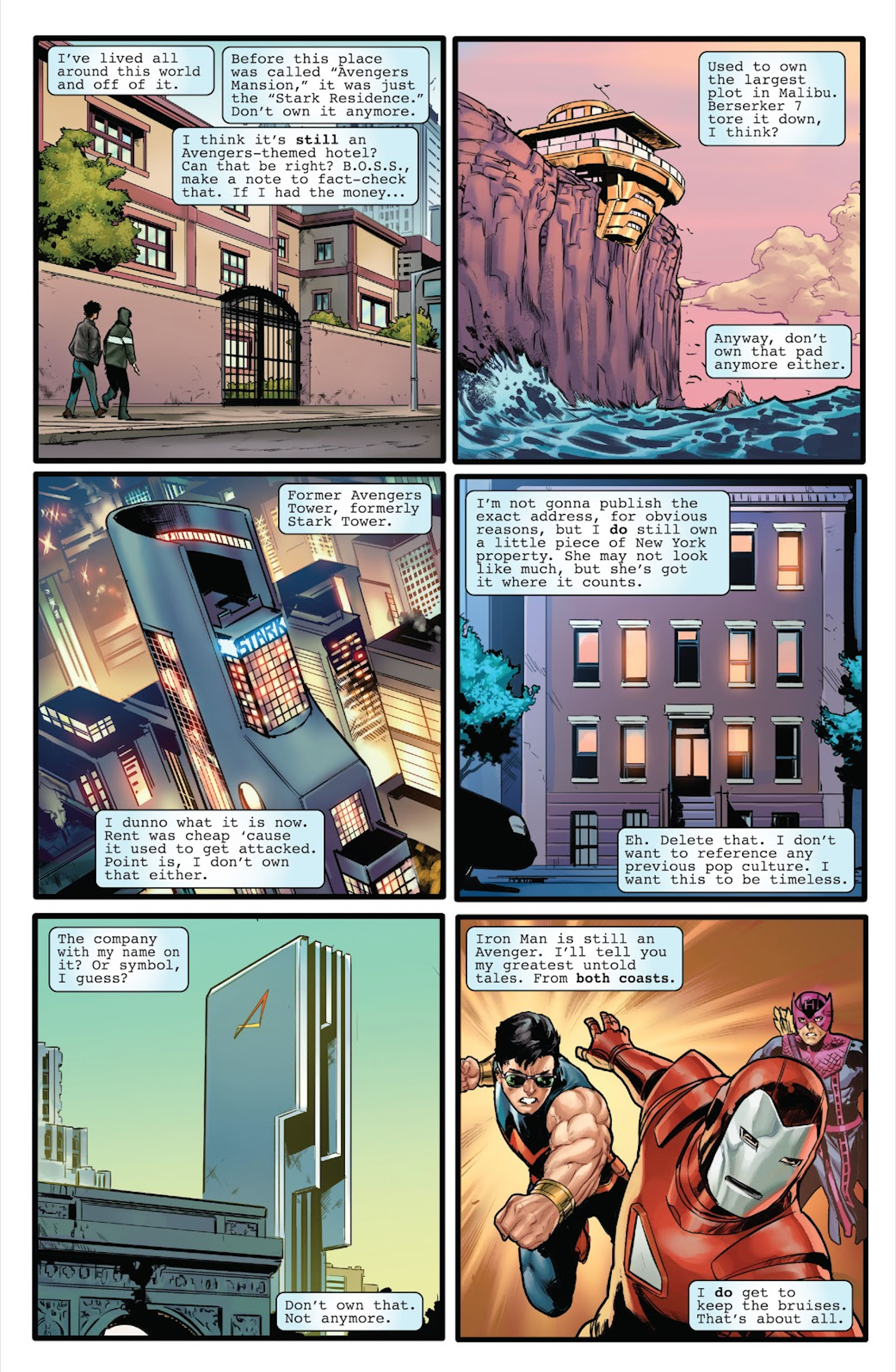 Iron Man explains his houses in Marvel comics