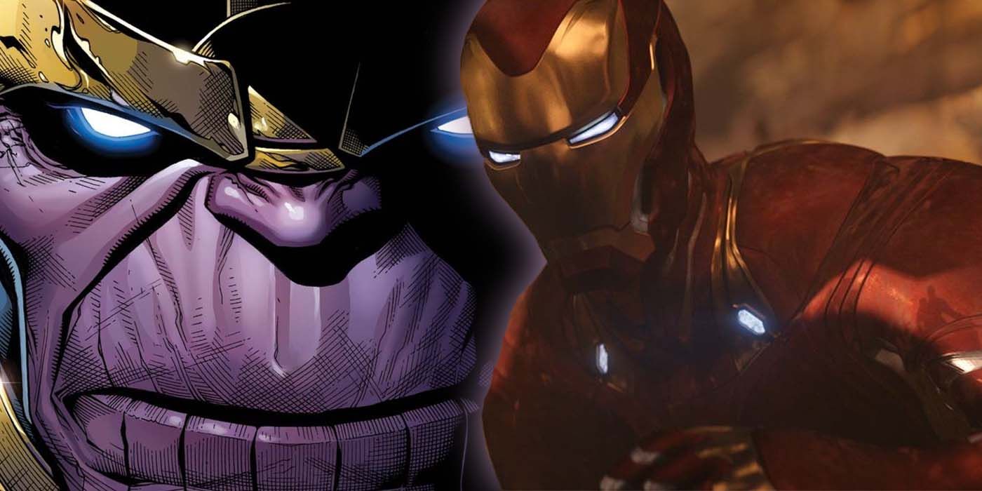 Iron Man Thanos Marvel Comics eerste ontmoeting