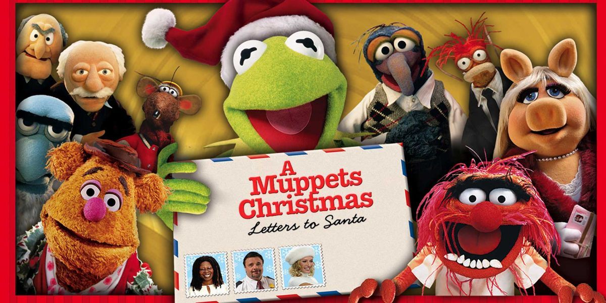 É um cartaz do filme Very Merry Muppet Christmas dos muppets juntos 