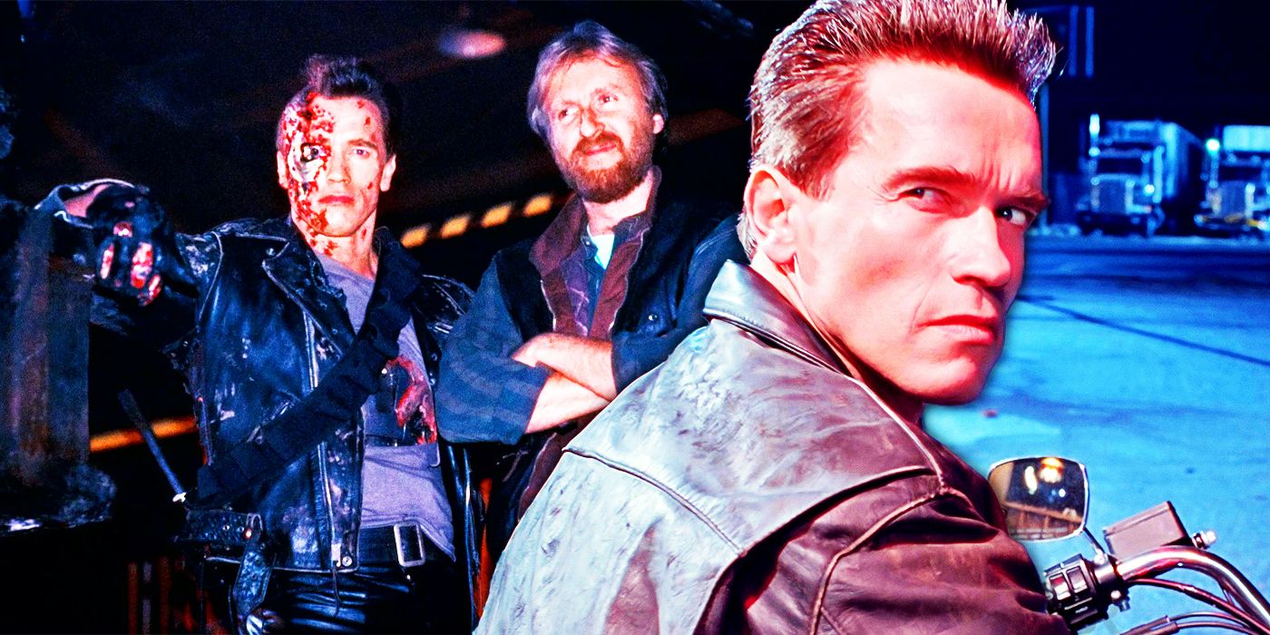 James Cameron and Arnold Schwarzenegger Terminator image