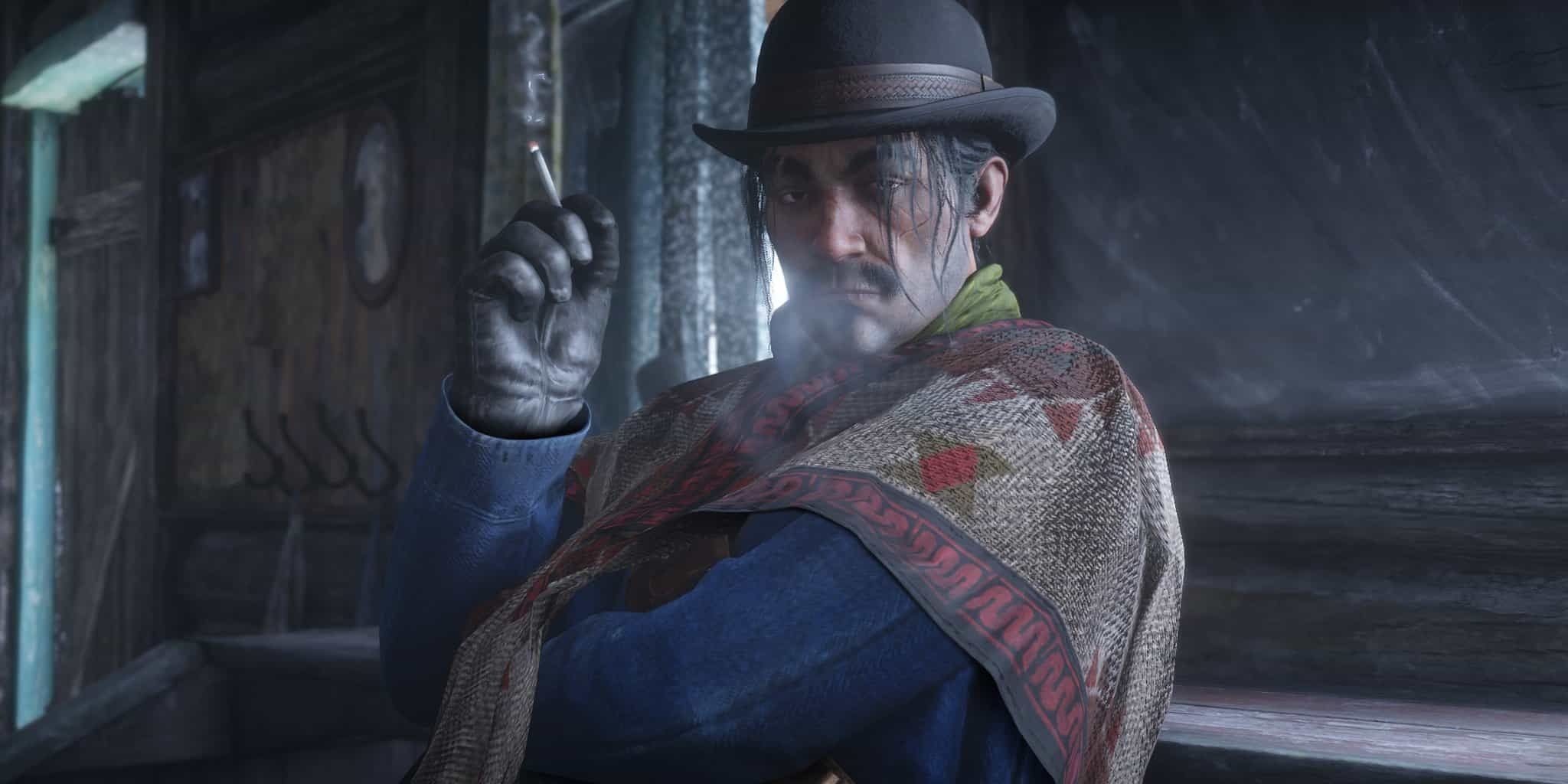 Javier Escuella smoking in Red Dead Redemption 2