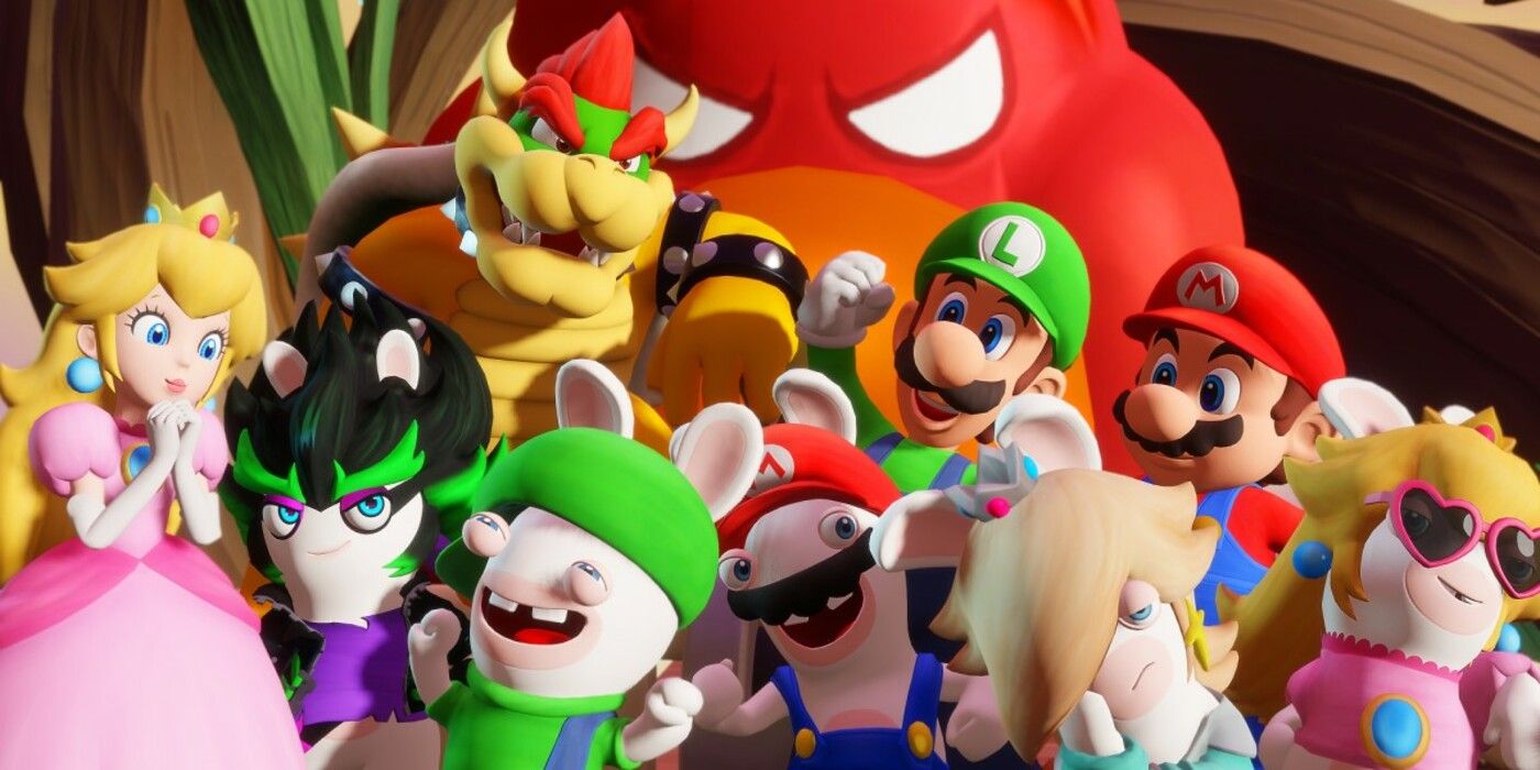 Princess Peach, Edge, Rabbid Luigi, Bowser, Rabbid Mario, Luigi, Rabbid Rosalina, Mario, Rabbid Peach