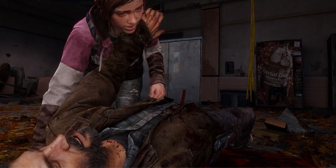 Joel impaled by rebar the last of us